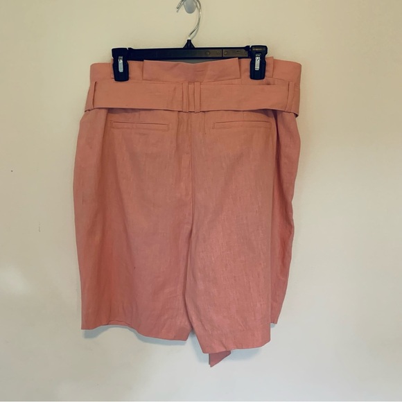 Boden St Ives Paperbag Shorts Belted Linen Cotton Blend NWT US Size 10 Preppy - Picture 10 of 15